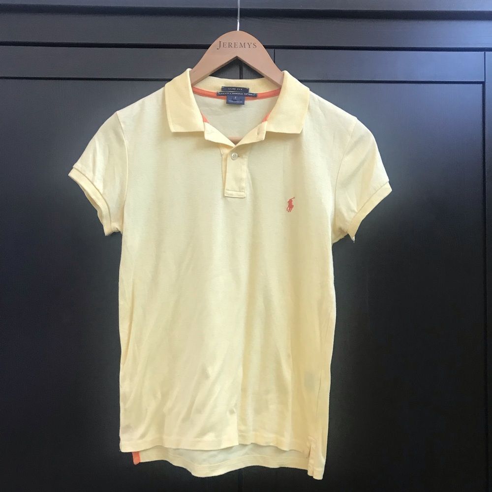 Ralph Lauren Sport Slim Fit Light Yellow Polo Top